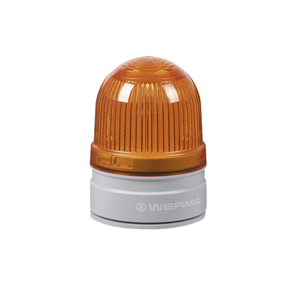 Werma D Series D62 Permanent/Flashing LED Beacon 24VDC Beacon Werma Yellow - BNR Industrial Automation
