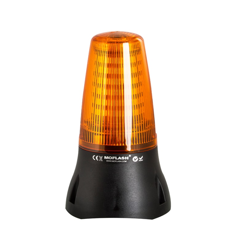 MOFLASH LEDA125 LED Multi Functional Beacons with Two Piezo Buzzers Beacons MOFLASH Amber 24VDC - BNR Industrial Automation