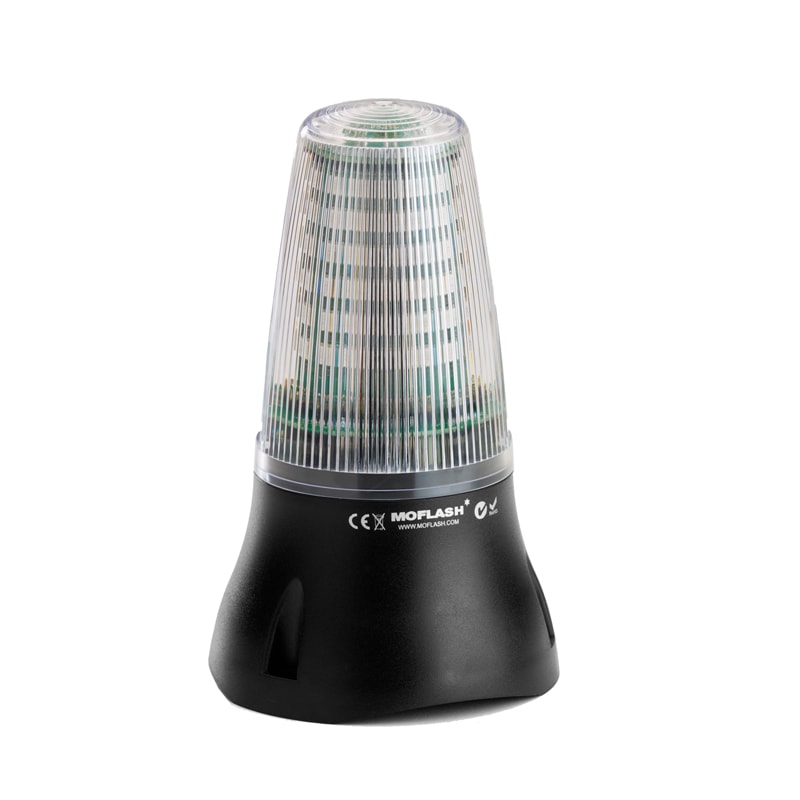 MOFLASH LEDA125 LED Multi Functional Beacons with Two Piezo Buzzers Beacons MOFLASH White 24VDC - BNR Industrial Automation