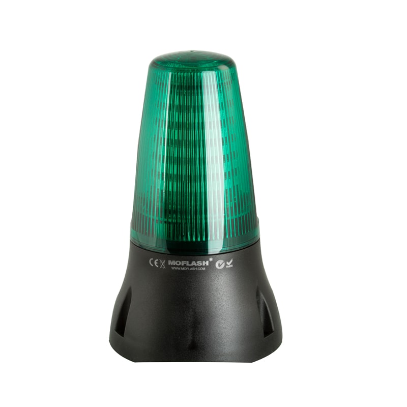 MOFLASH LEDA125 LED Multi Functional Beacons with Two Piezo Buzzers Beacons MOFLASH Green 24VDC - BNR Industrial Automation