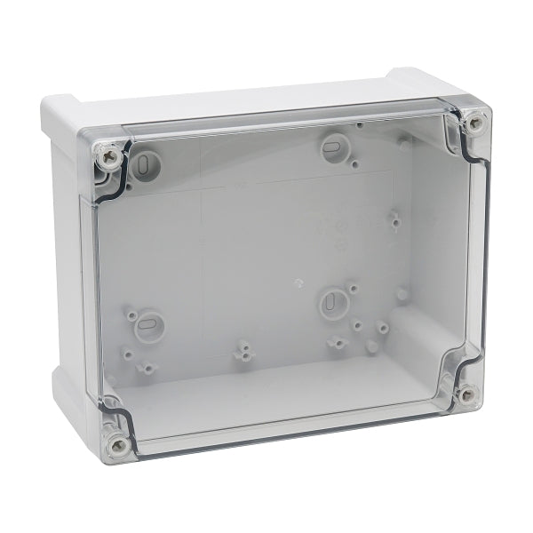 NHP NLINE Terminal Box Plastic, IP65, H240 x W191 x D107mm, Grey & Transparent Cover Enclosures NHP Transparent Cover - BNR Industrial Automation