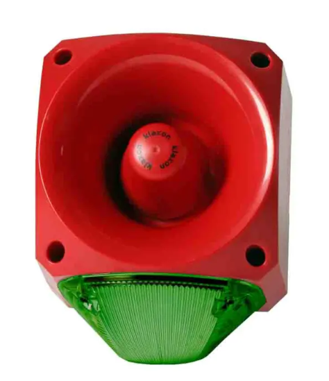 Klaxon Nexus 120 Sounder/Beacon - Xenon or LED Beacon - 120dB (typical) Sounder/Beacon Klaxon 10-60VDC Green Xenon - BNR Industrial Automation