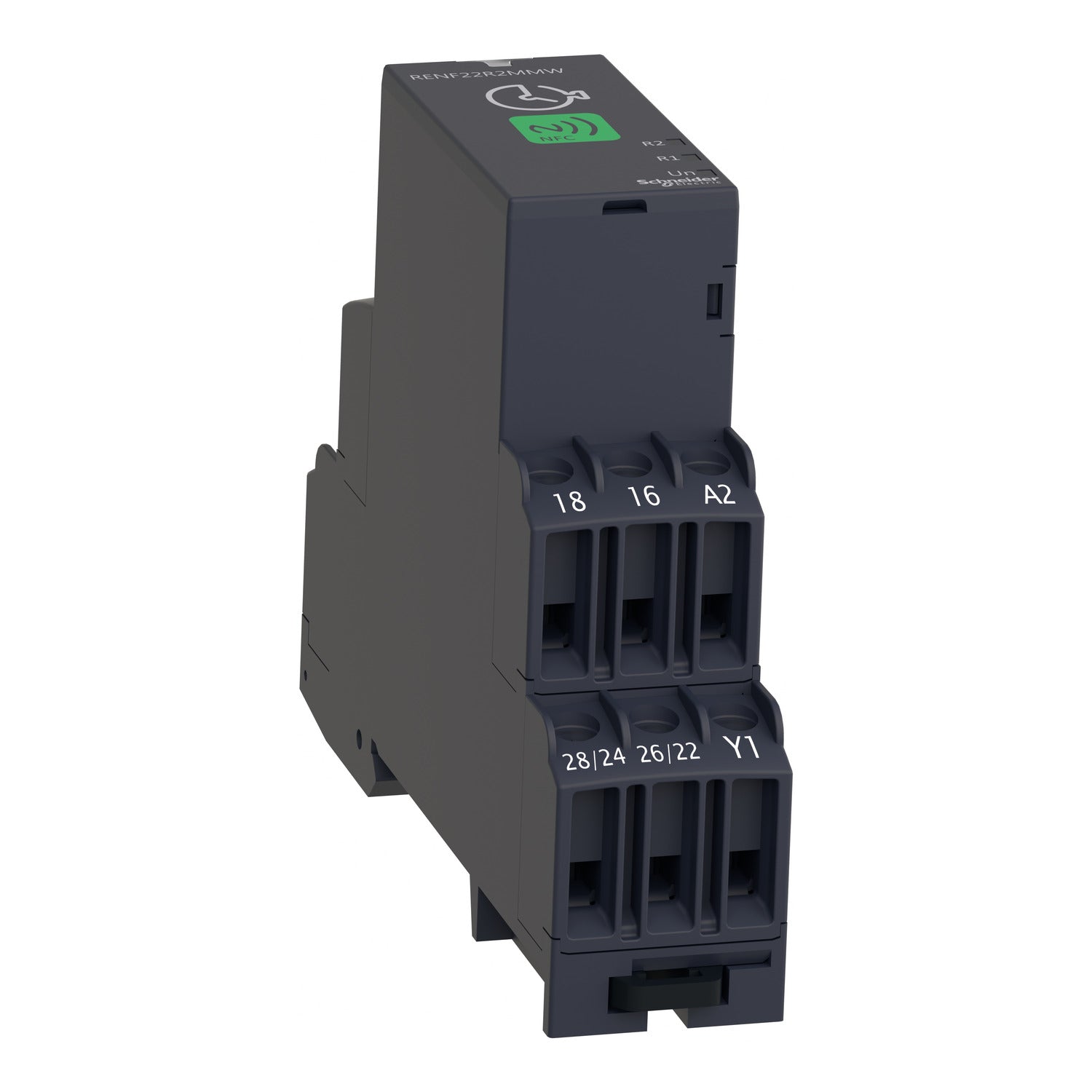 Schneider Electric RENF22R2MMW Multi Function Timer Relay, 8A, 2CO, 0.05s to 999h asymmetrical on delay and off delay, NFC App Programming 24 → 240 V ac/dc Timer Schneider Electric - BNR Industrial Automation