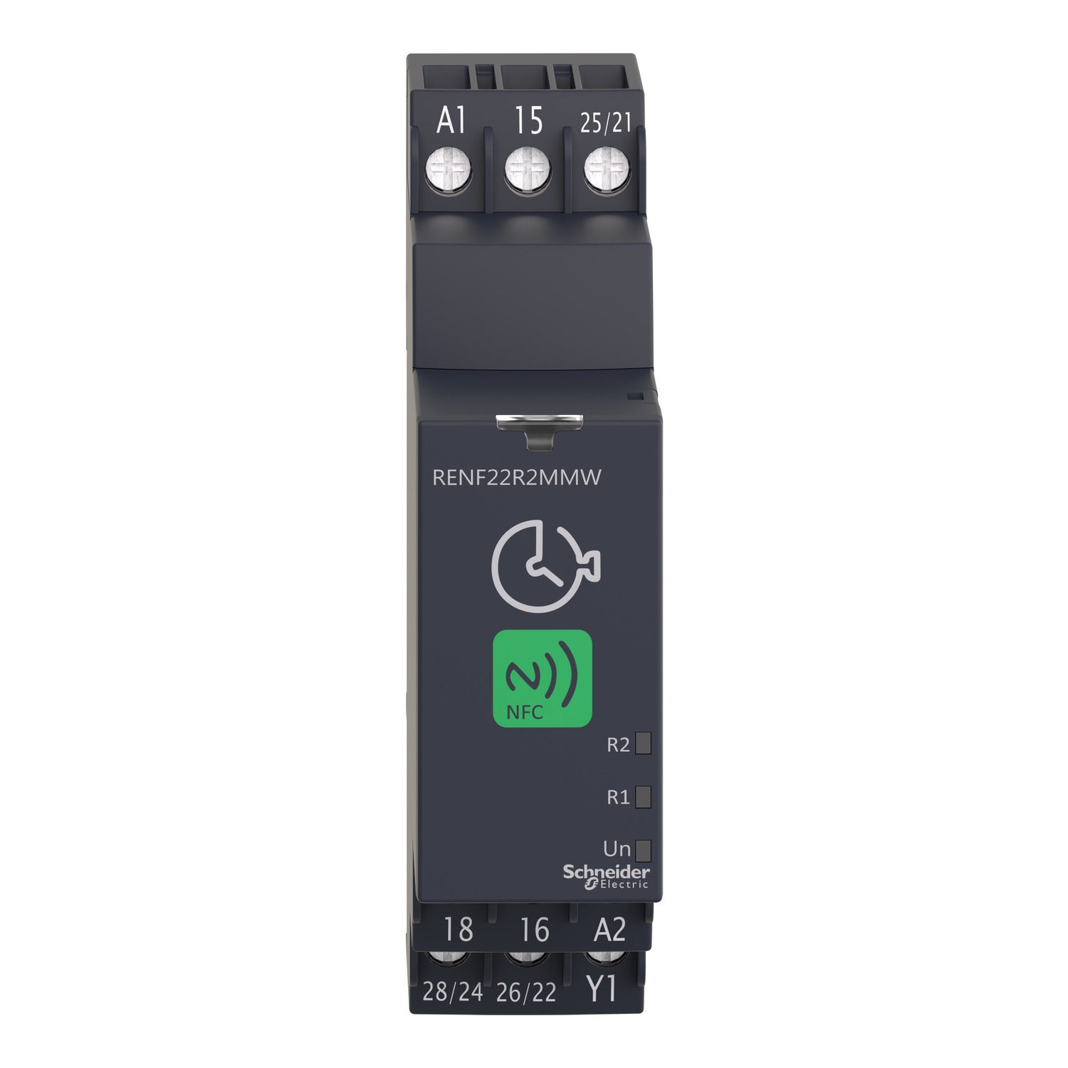Schneider Electric RENF22R2MMW Multi Function Timer Relay, 8A, 2CO, 0.05s to 999h asymmetrical on delay and off delay, NFC App Programming 24 → 240 V ac/dc Timer Schneider Electric - BNR Industrial Automation