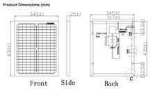Symmetry Solar PV 20w Module; Mono 12v 5m No Connectors (25mm) Symmetry - BNR Industrial Automation