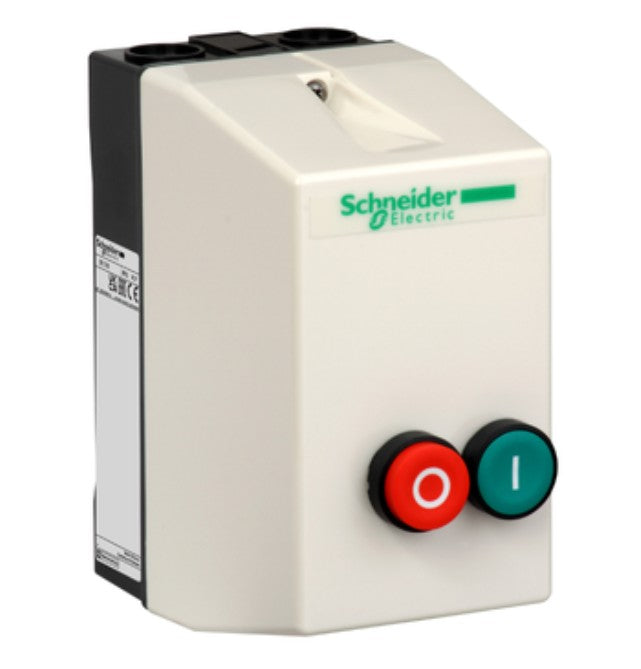 Schneider Electric Empty Enclosure - TI Empty enclosures for standard starters, TeSys LE, with 2 push buttons, for LE1D09 and LE1D12 - DE1DS1 Schneider Electric - BNR Industrial Automation