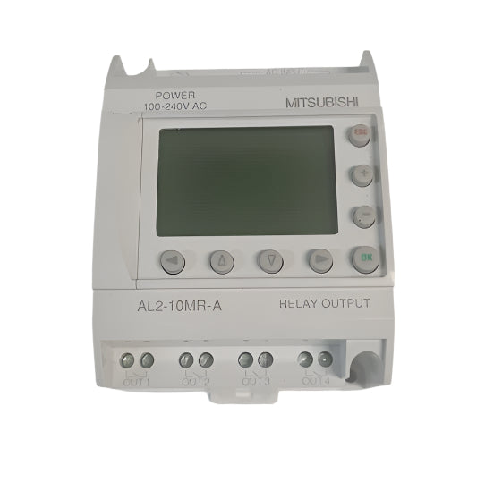 Mitsubishi Electric Alpha 2 Series Logic Module, 100 → 240 V ac Supply, Relay Output, 6-Input, Digital Input - AL2-10MR-A (Used - Good Working Condition) MITSUBISHI ELECTRIC - BNR Industrial Automation