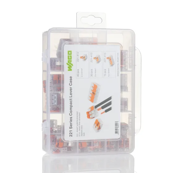 WAGO 221 Series Lever Connector Set, 2,3, 5 Way, 0.14 - 4mm² - Classic Splicing Connector Terminal Block with Operating Levers Cable Accessories WAGO - BNR Industrial Automation