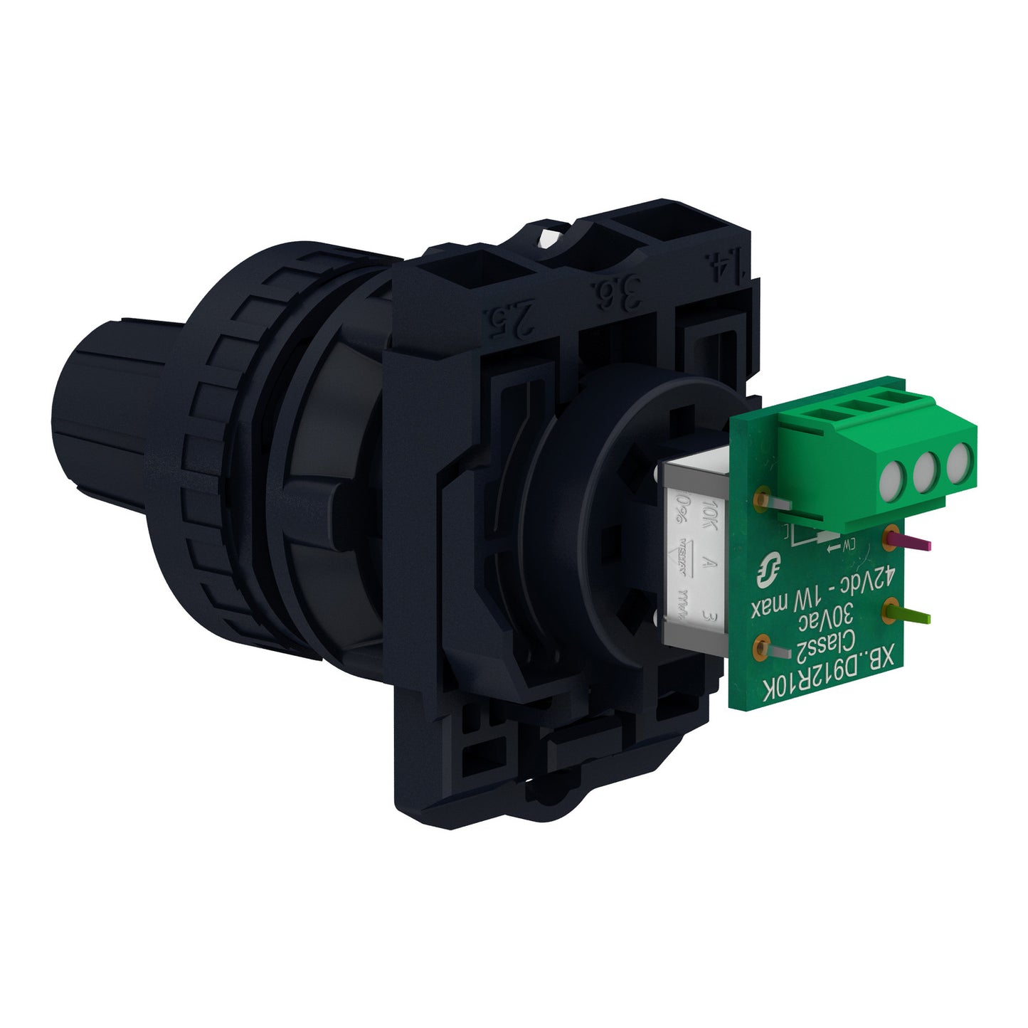 Schneider Electric XB5 4.7kΩ Rotary Potentiometer 1-Gang Panel Mount - XB5AD912R4K7 Schneider Electric - BNR Industrial Automation