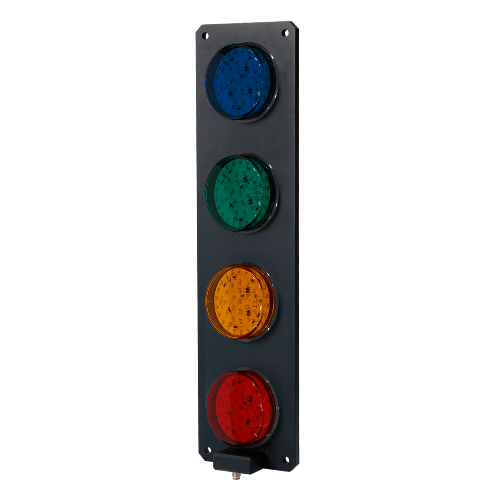 Qlight SSL400M 4 Aspect 92mm Surface Mount IP68 Metal Body LED Traffic Light Traffic Light Qlight - BNR Industrial Automation
