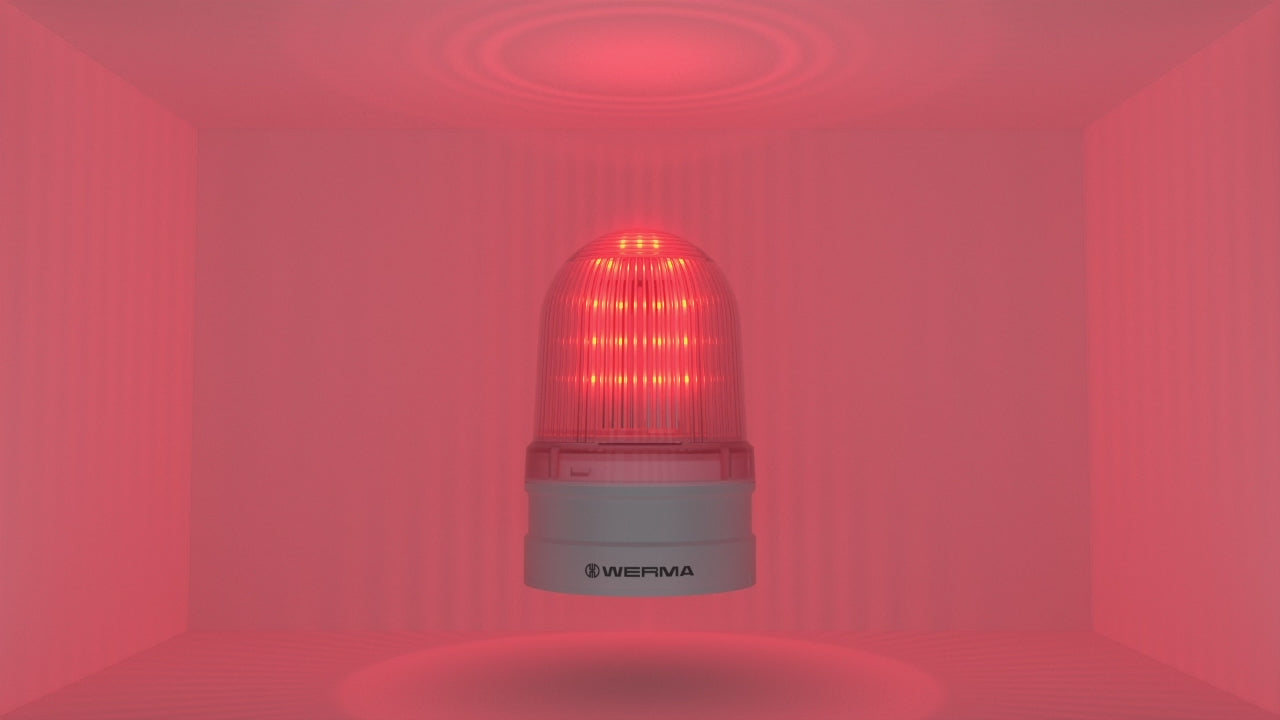Werma EvoSIGNAL Series Midi TriColour (Green/Yellow/Red) Permanent LED Beacon 12/24VAC/DC or 115-230VAC Beacon Werma - BNR Industrial Automation