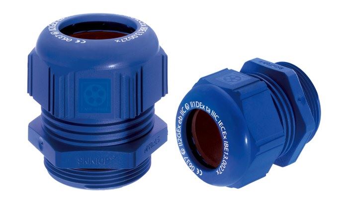 LAPP KABEL LAPP KABEL SKINTOP® K-M ATEX plus blue / SKINTOP® KR-M ATEX plus blue Explosion-Proof Plastic Cable Glands - BNR Industrial