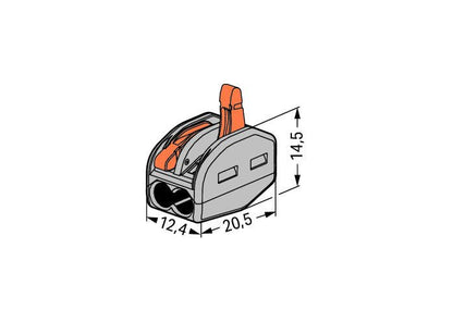 WAGO 222 Series Classic Splicing Connector Terminal Block with Operating Levers 0.14 - 2.5mm² Cable Accessories WAGO - BNR Industrial Automation