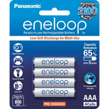 PANASONIC Eneloop 4-Pack AAA Rechargeable Batteries Batteries Panasonic - BNR Industrial Automation