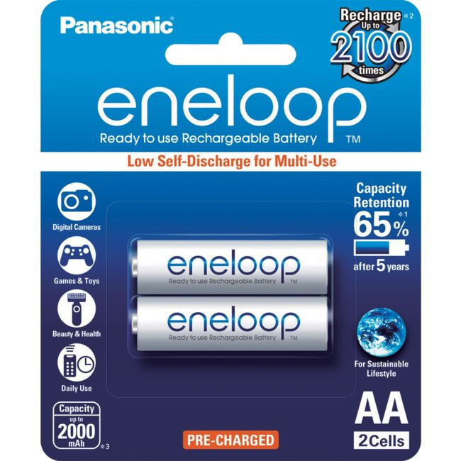 Panasonic PANASONIC Eneloop 2-Pack AA Rechargeable Batteries - BNR Industrial