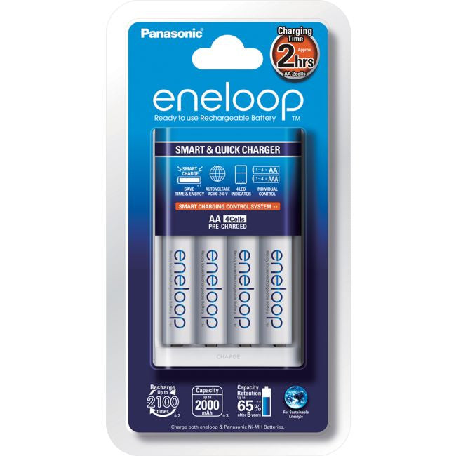 PANASONIC ENELOOP 2HR Quick Charger Rechargable Batteries Panasonic - BNR Industrial Automation
