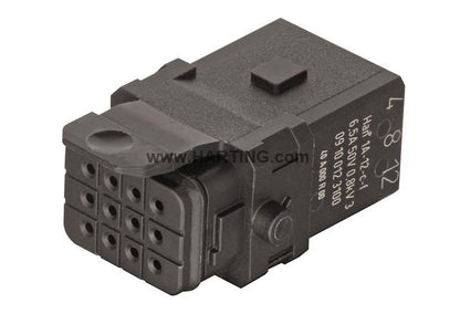 HARTING Han® 1A Insert 12 Crimp HARTING Female with snap-in latch - 09 10 002 2700 - BNR Industrial Automation