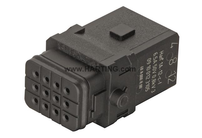 HARTING Han® 1A Insert 12 Crimp HARTING Female for locking lever - 09 10 002 2705 - BNR Industrial Automation
