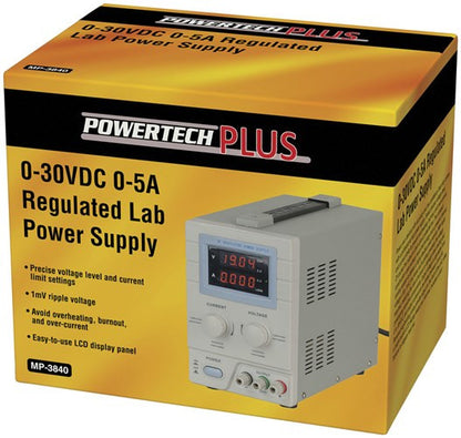 Powertech 0-30VDC 5A Regulated Power supply Power Supplies Powertech - BNR Industrial Automation