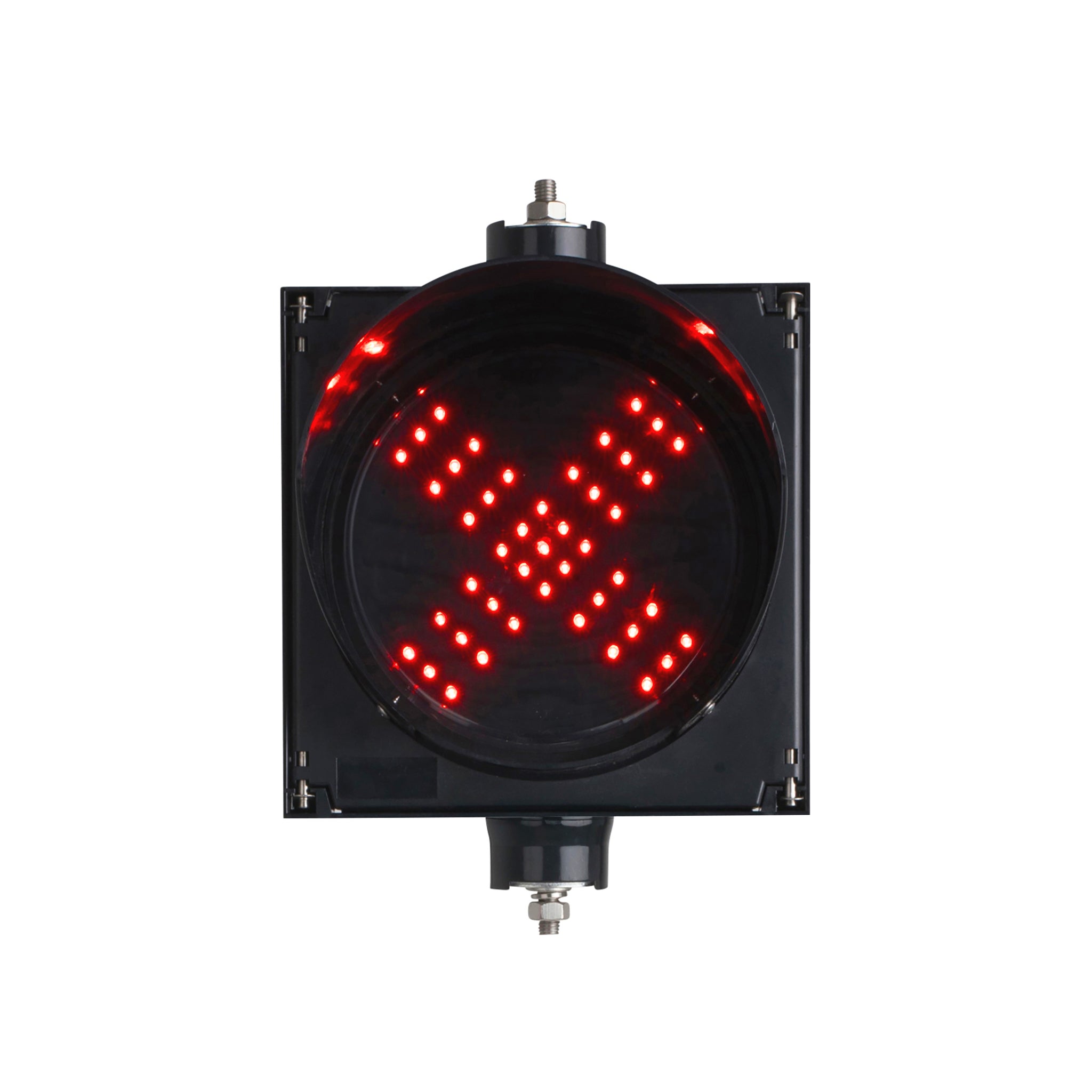BNR BNR Single Aspect 200mm Lane Control LED Traffic Light IP55 12-24VDC or 85-265VAC - Red X and Green Arrow Combination - BNR Industrial