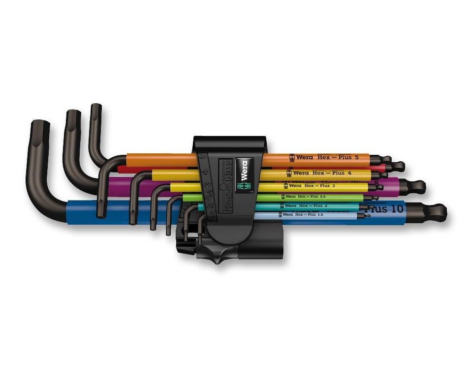 Wera Wera 950 SPKL/P Multicoloured Long Arm Hex Wrench Set - BNR Industrial