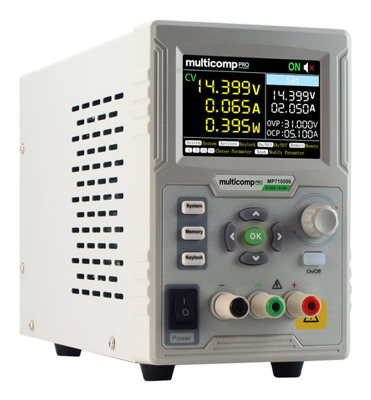 multicomp PRO 71-0086 Bench Top Power Supply, Linear, Adjustable, 1 Output, 0V-30 V, 0A-5A Power Supplies multicomp PRO - BNR Industrial Automation