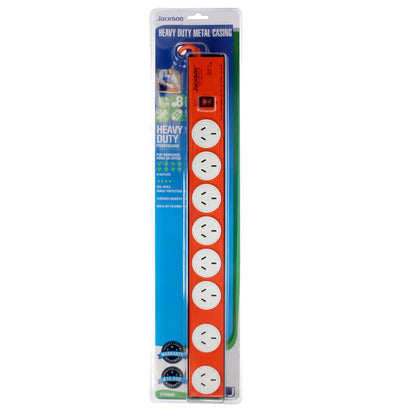 Jackson 8 Outlet Heavy Duty Metal Surge Protected Powerboard - PT8888 Power Board Jackson - BNR Industrial Automation