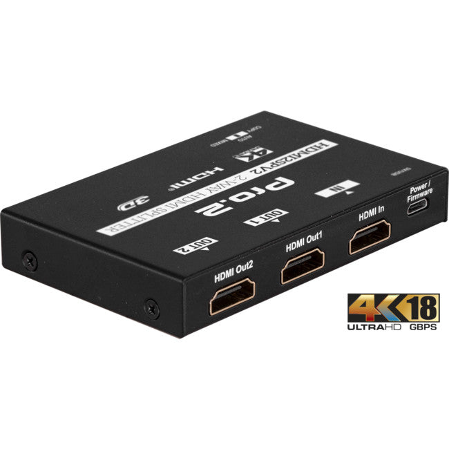 Pro.2 2 Way 18GBPS UHD 4K HDMI Splitter - BNR Industrial