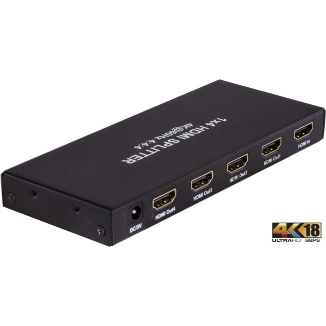 Digitech 4 Way 18GBPS UHD 4K HDMI Splitter - BNR Industrial