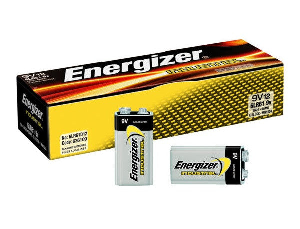 Energizer Industrial 9V Battery Alkaline - 12 Pack Batteries Energizer - BNR Industrial Automation