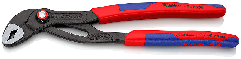 KNIPEX KNIPEX Cobra® QuickSet Hightech Water Pump Pliers 250mm - 87 22 250 - BNR Industrial