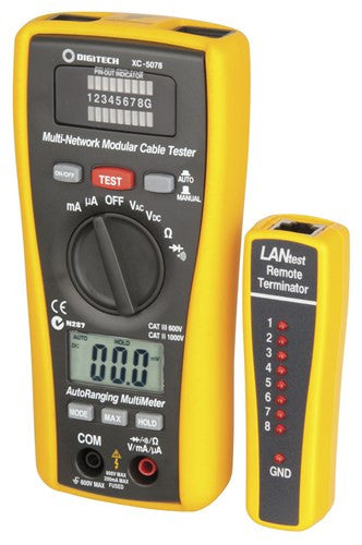 2 in 1 Network Cable Tester and Digital Multimeter Tools Protech - BNR Industrial Automation