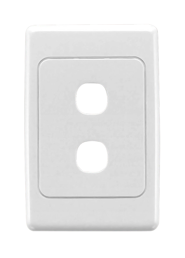 Clipsal CLIPSAL 2032VH Flush Surround and Grid Plate, 2 Gang, Vertical/Horizontal Mount - BNR Industrial