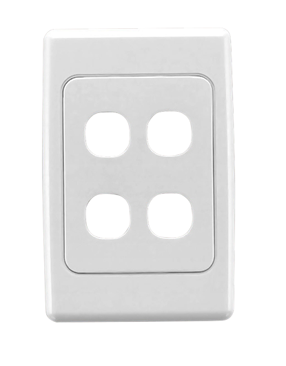 CLIPSAL 2034VH Flush Surround and Grid Plate, 4 Gang, Vertical/Horizontal Mount Mechanisms Clipsal - BNR Industrial Automation