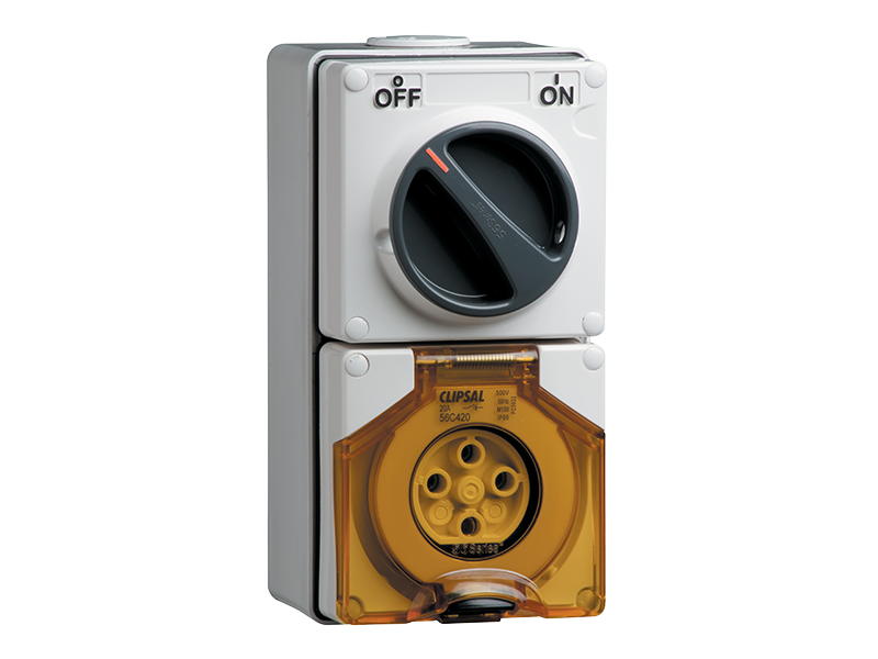 CLIPSAL 56C420 4P 20A Switch Socket Outlets Switched Socket Outlet Clipsal - BNR Industrial Automation