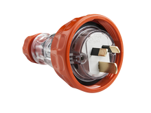 CLIPSAL 56P315 Plug Top 15A 3 Flat Pin Industrial Plug Tops Clipsal Electric Orange - BNR Industrial Automation