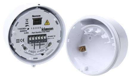 Klaxon Sonos Sounder, Up to 106dB at 1m 9-60VDC or 110/240VAC Sounder Klaxon - BNR Industrial Automation