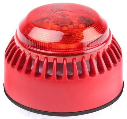 EATON Solista Red 32 Tone Electronic Sounder/Beacon Siren EATON Shallow Base (IP54) - BNR Industrial Automation