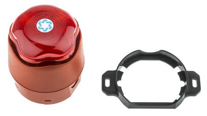 Banshee Excel Lite Sounder with Xenon Beacon Hosiden Besson Ltd Red Red Deep Base (IP66) - BNR Industrial Automation