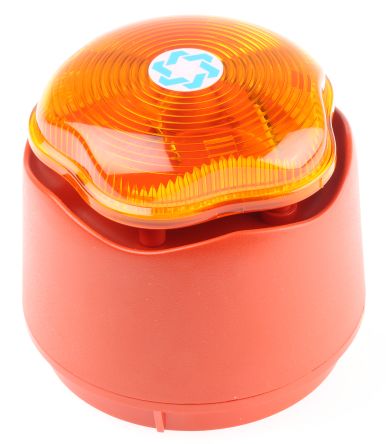 Banshee Excel Lite Sounder with Xenon Beacon Hosiden Besson Ltd Red Amber Shallow Base (IP45) - BNR Industrial Automation