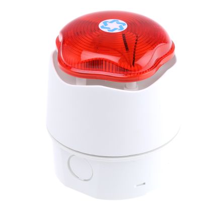 Banshee Excel Lite Sounder with Xenon Beacon Hosiden Besson Ltd White Red Deep Base (IP66) - BNR Industrial Automation