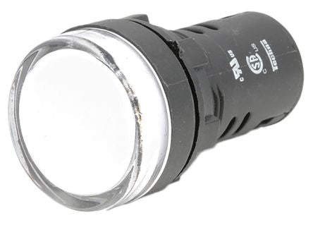 22mm IP65 Plastic LED Pilot Light Indicators BNR 12VDC White - BNR Industrial Automation