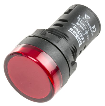 22mm IP65 Plastic LED Pilot Light Indicators BNR 12VDC Red - BNR Industrial Automation