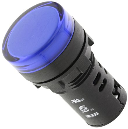 22mm IP65 Plastic LED Pilot Light Indicators BNR 12VDC Blue - BNR Industrial Automation