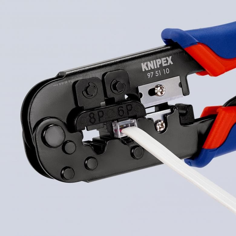 KNIPEX Crimp Tool for Modular Plug, RJ11, RJ12, RJ45 Wire Size - 97 51 10 Tools KNIPEX - BNR Industrial Automation