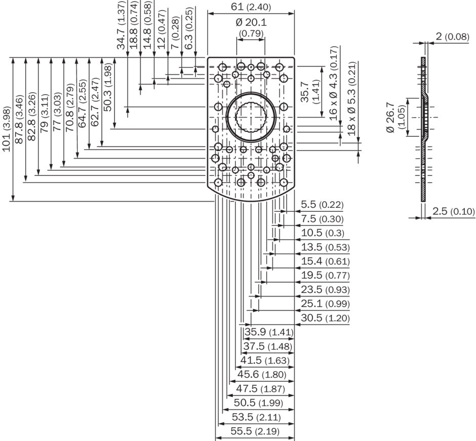 SICK BEF-KHS-K01 Mounting Plate for Ultrasonic Sensors Sensors SICK - BNR Industrial Automation