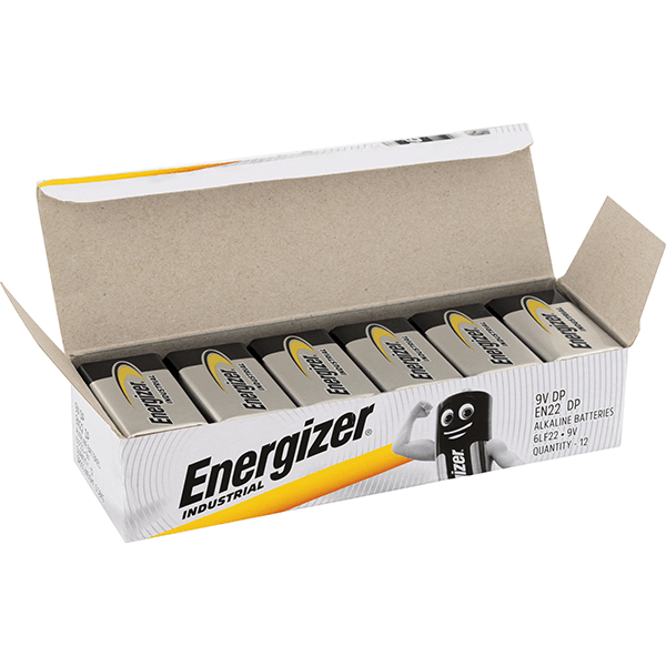 Energizer Industrial 9V Battery Alkaline - 12 Pack Batteries Energizer - BNR Industrial Automation