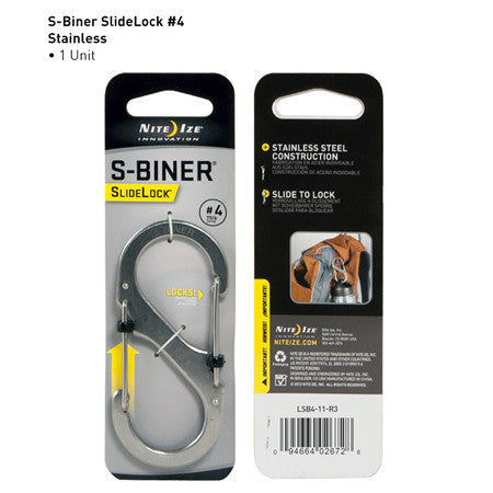 S-Biner SlideLock Hardware Nite Ize Innovation #4 Stainless Steel - BNR Industrial Automation