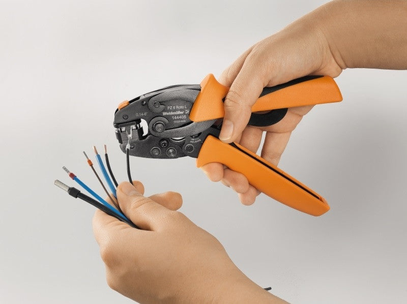 Weidmuller Weidmuller PZ 6 Roto L Professional Crimper - 0.14 to 6.0mm², with Locking Die - 1444050000 - BNR Industrial