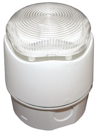 Banshee Excel Lite Sounder with Xenon Beacon Hosiden Besson Ltd White Clear Deep Base (IP66) - BNR Industrial Automation